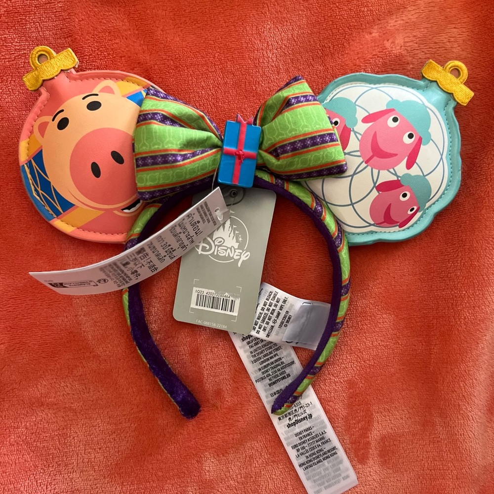 NWT. Disney Parks Pixar Christmas Ornament Toy Story Minnie Mouse Ears